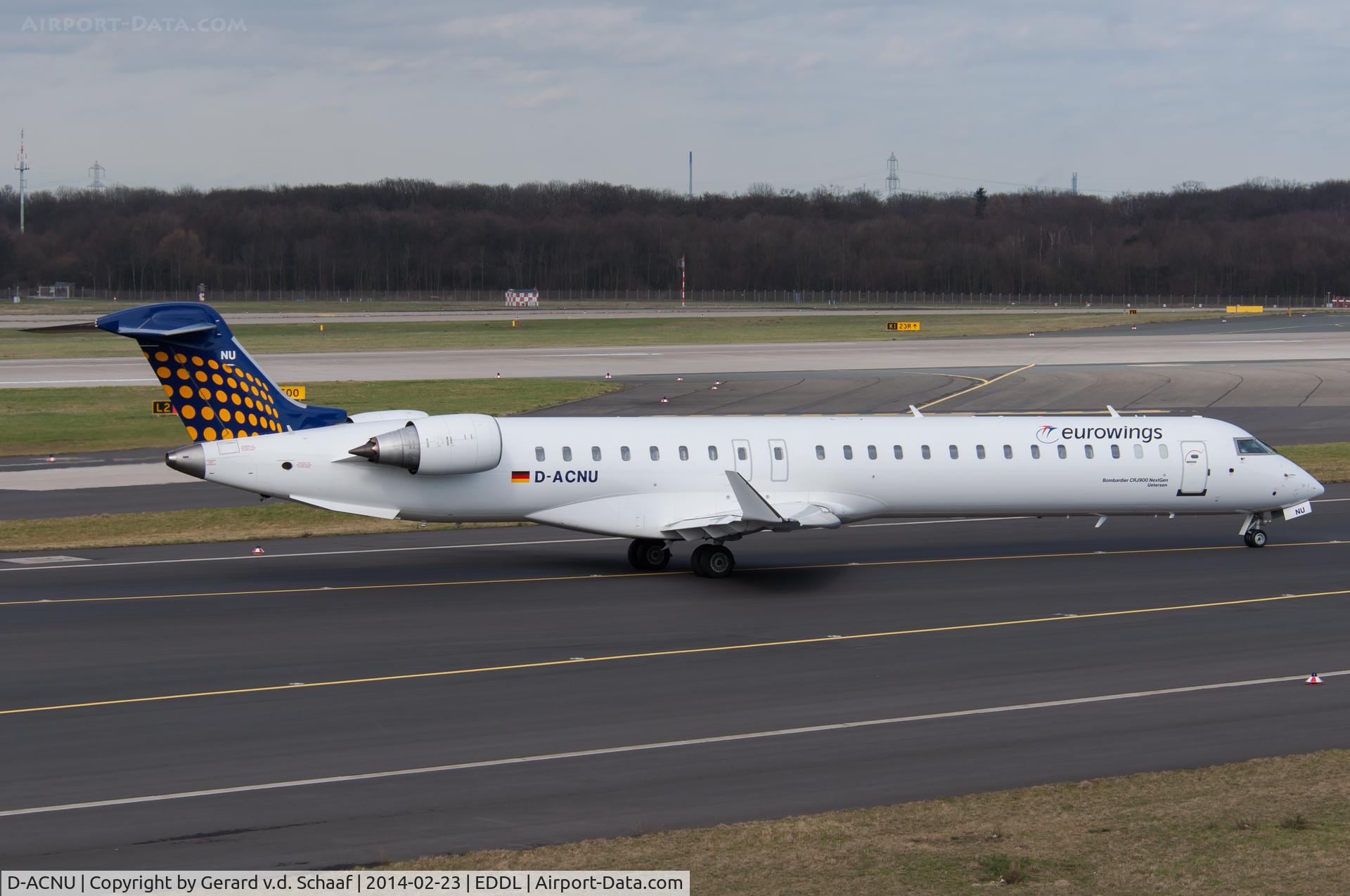 D-ACNU, 2011 Bombardier CRJ-900 NG (CL-600-2D24) C/N 15265, Düsseldorf, Februari 2014