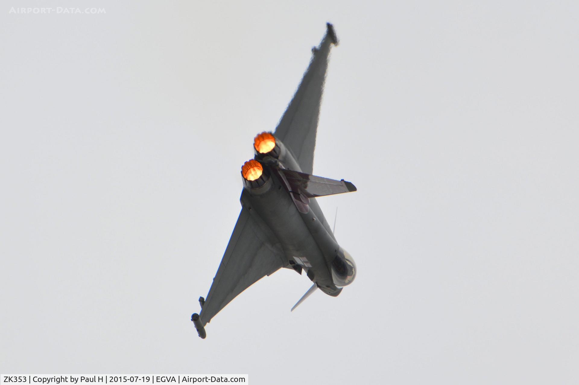 ZK353, 2013 Eurofighter EF-2000 Typhoon FGR4 C/N BS114/411, Eurofighter Typhoon with full afterburners at RIAT 2015