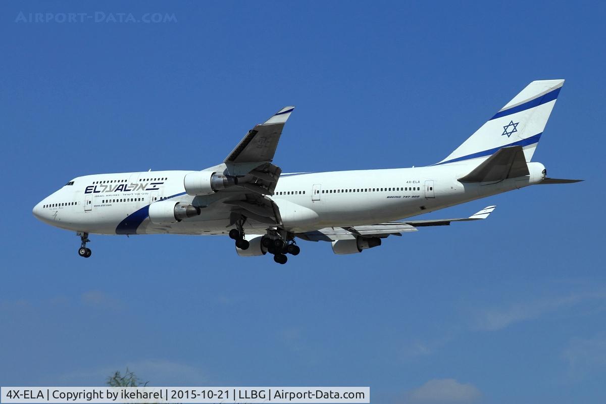 4X-ELA, 1994 Boeing 747-458 C/N 26055, Flight from JFK, NY, on final approach runway 30.