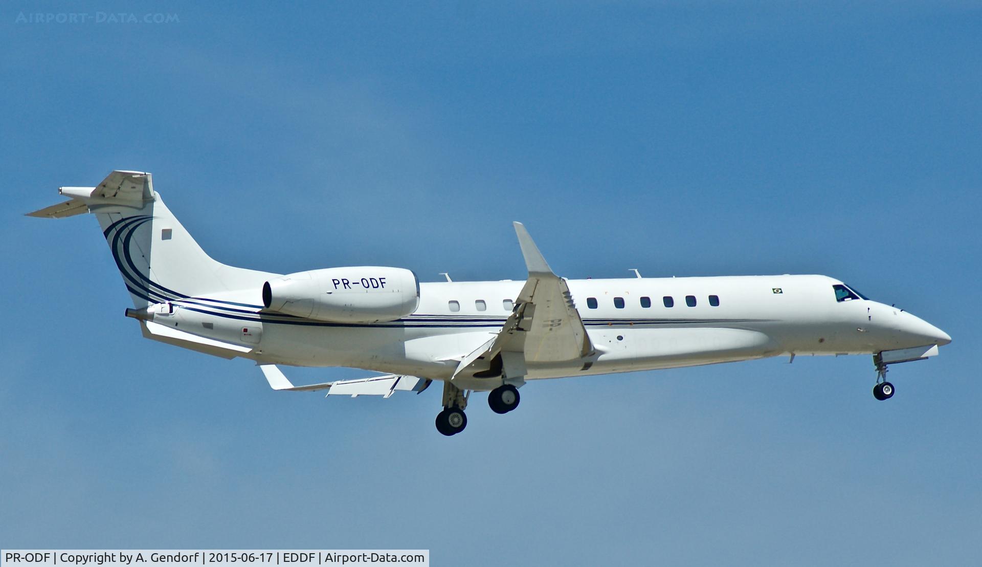 PR-ODF, 2008 Embraer EMB-135BJ Legacy C/N 14501054, Private (untitled), this Bizz-Jet beauty is on finals at Frankfurt Rhein/Main Int'l(EDDF)