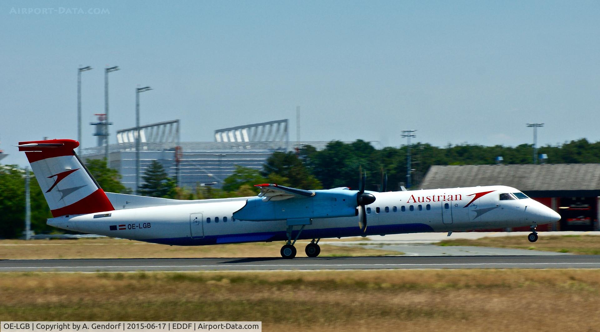 OE-LGB, 1999 De Havilland Canada DHC-8-402Q Dash 8 C/N 4015, Austrian Airlines, is here rotating at Frankfurt Rhein/Main(EDDF)
