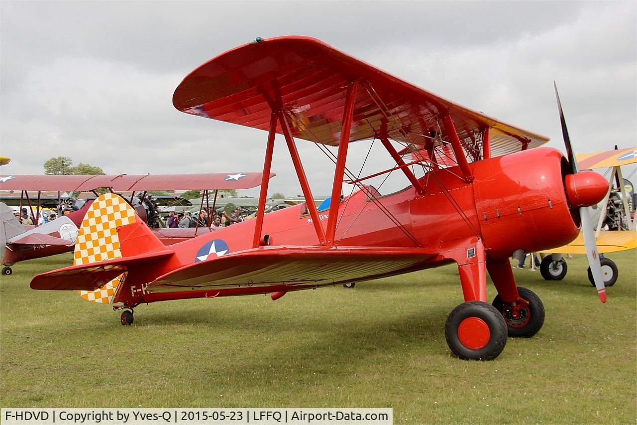 F-HDVD, 1940 Boeing A75N1 (PT-17) C/N 75-940, Boeing A75N1 (PT17), Static display, La Ferté-Alais airfield (LFFQ) Airshow 2015