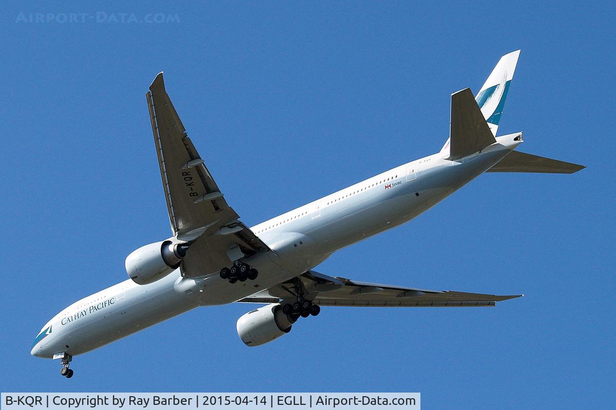 B-KQR, 2014 Boeing 777-367/ER C/N 41759, Boeing 777-367ER [41759] (Cathay Pacific Airlines) Home~G 14/04/2015. On approach 27R.