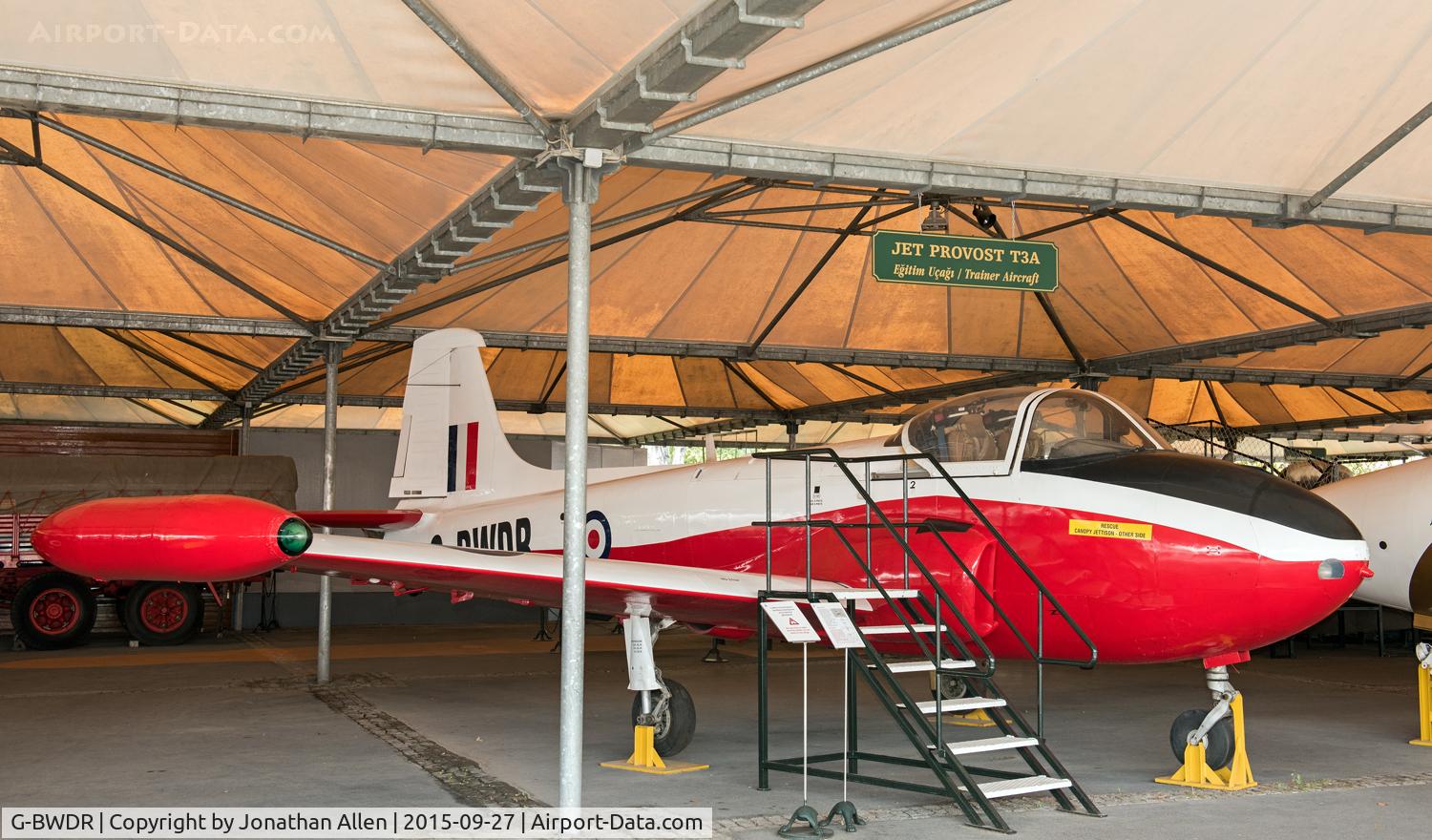G-BWDR, 1959 Hunting P-84 Jet Provost T.3A C/N PAC/W/6603, On display at the Rahmi M Koc Museum, Haskoy, Istanbul.