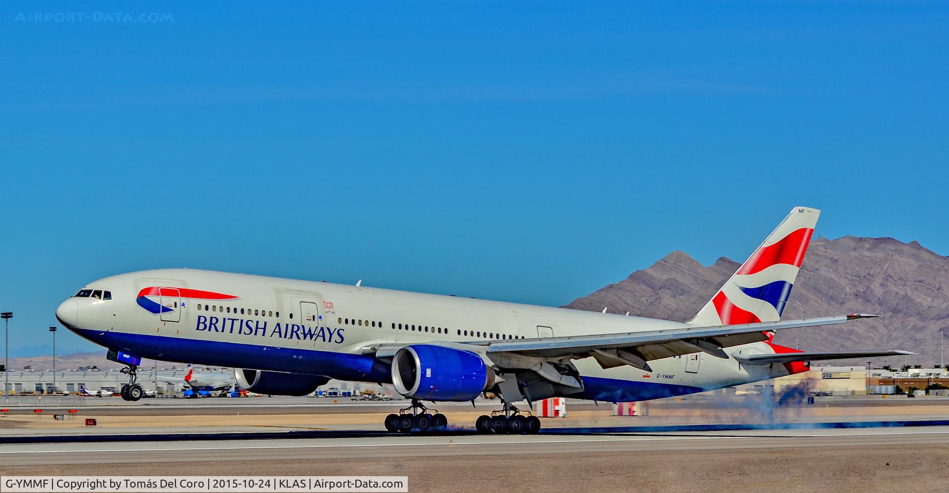 G-YMMF, 2000 Boeing 777-236 C/N 30307, G-YMMF British Airways 2000 Boeing 777-236(ER) (cn 30307 / 281)

Las Vegas - McCarran International Airport (LAS / KLAS)
USA - Nevada October 24, 2015
Photo: Tomás Del Coro