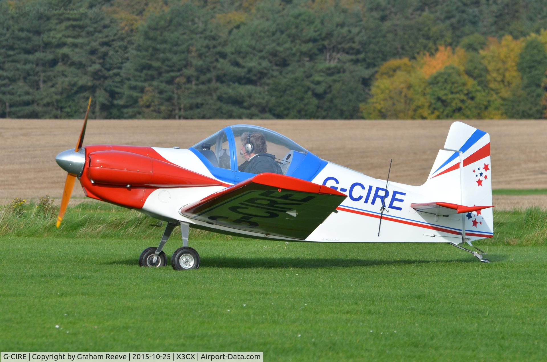 G-CIRE, 2015 Corby CJ-1 Starlet C/N LAA 134-14806, About to depart from Northrepps.