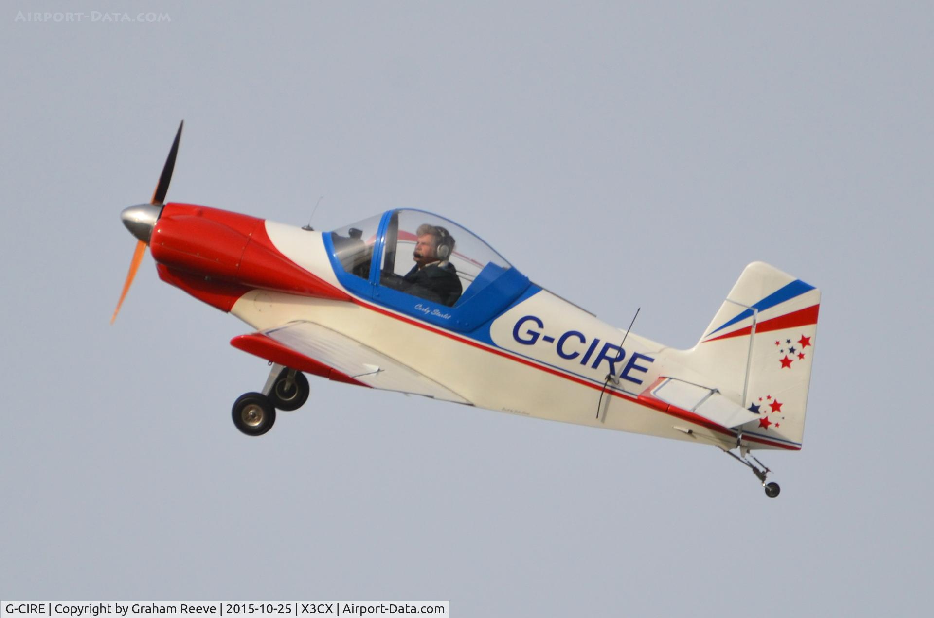 G-CIRE, 2015 Corby CJ-1 Starlet C/N LAA 134-14806, In the air at Northrepps.