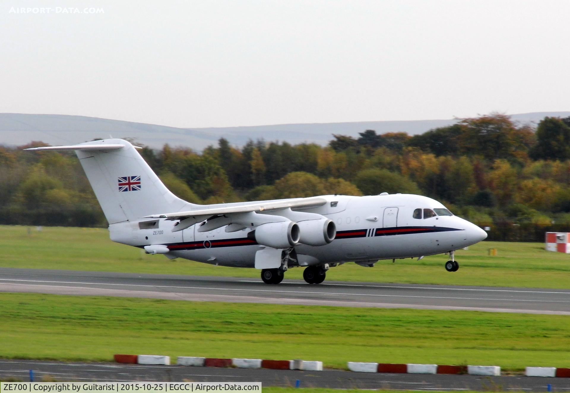 ZE700, 1984 British Aerospace BAe.146-100 CC.2 C/N E1021, At Manchester