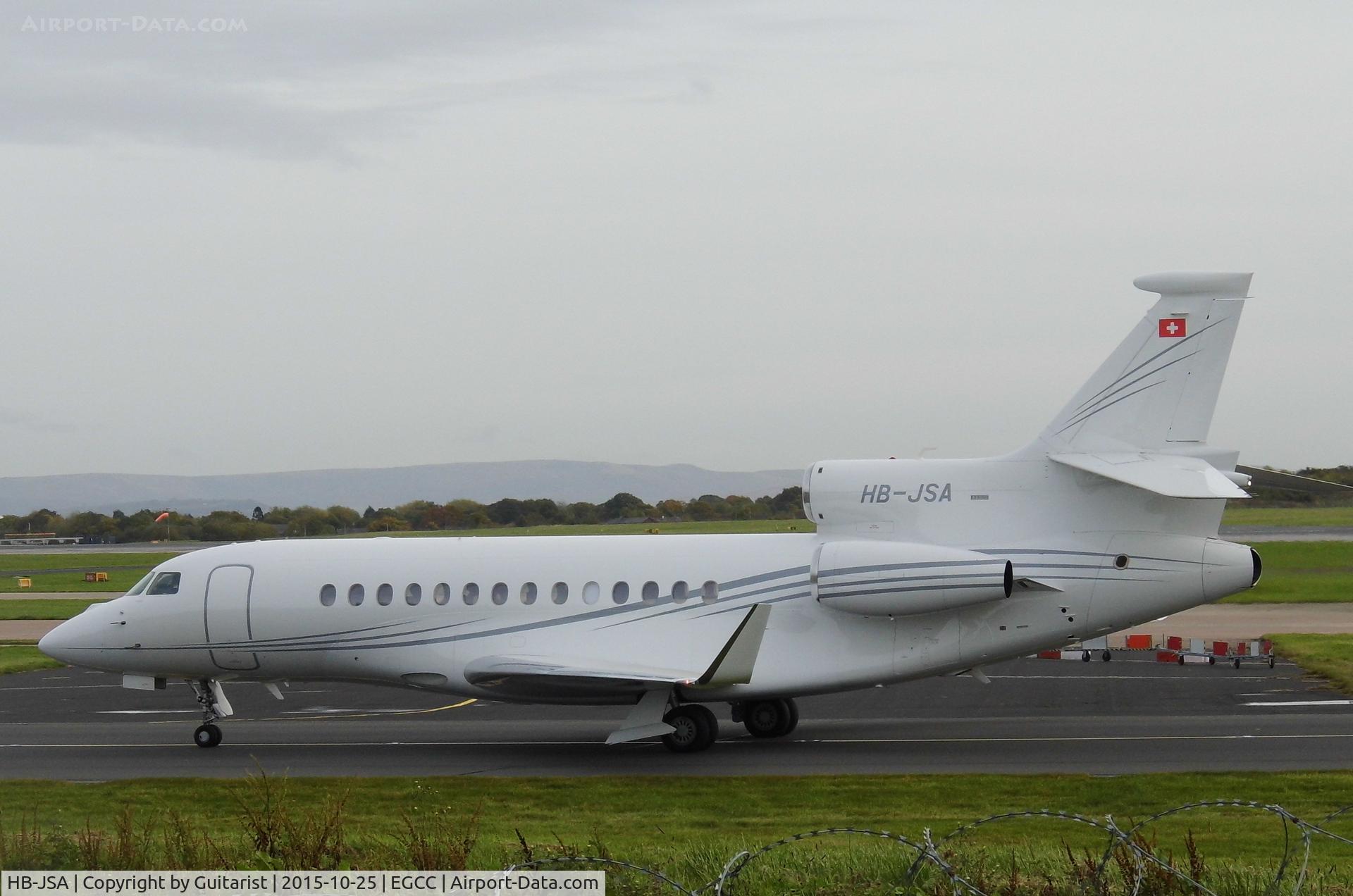 HB-JSA, 2012 Dassault Falcon 7X C/N 161, At Manchester