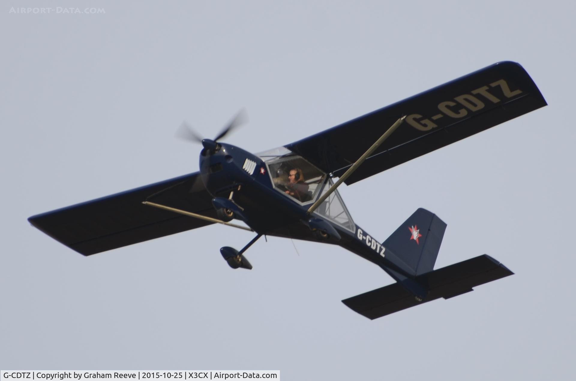 G-CDTZ, 2006 Aeroprakt A-22 Foxbat C/N PFA 317-14433, Departing from Northrepps.