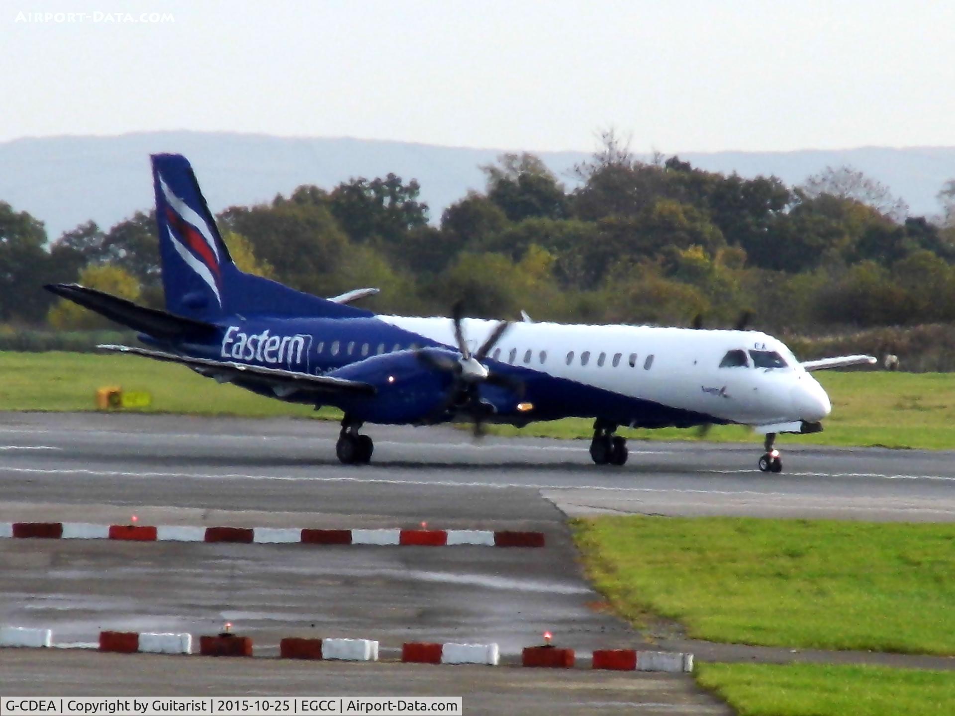 G-CDEA, 1994 Saab 2000 C/N 2000-009, At Manchester