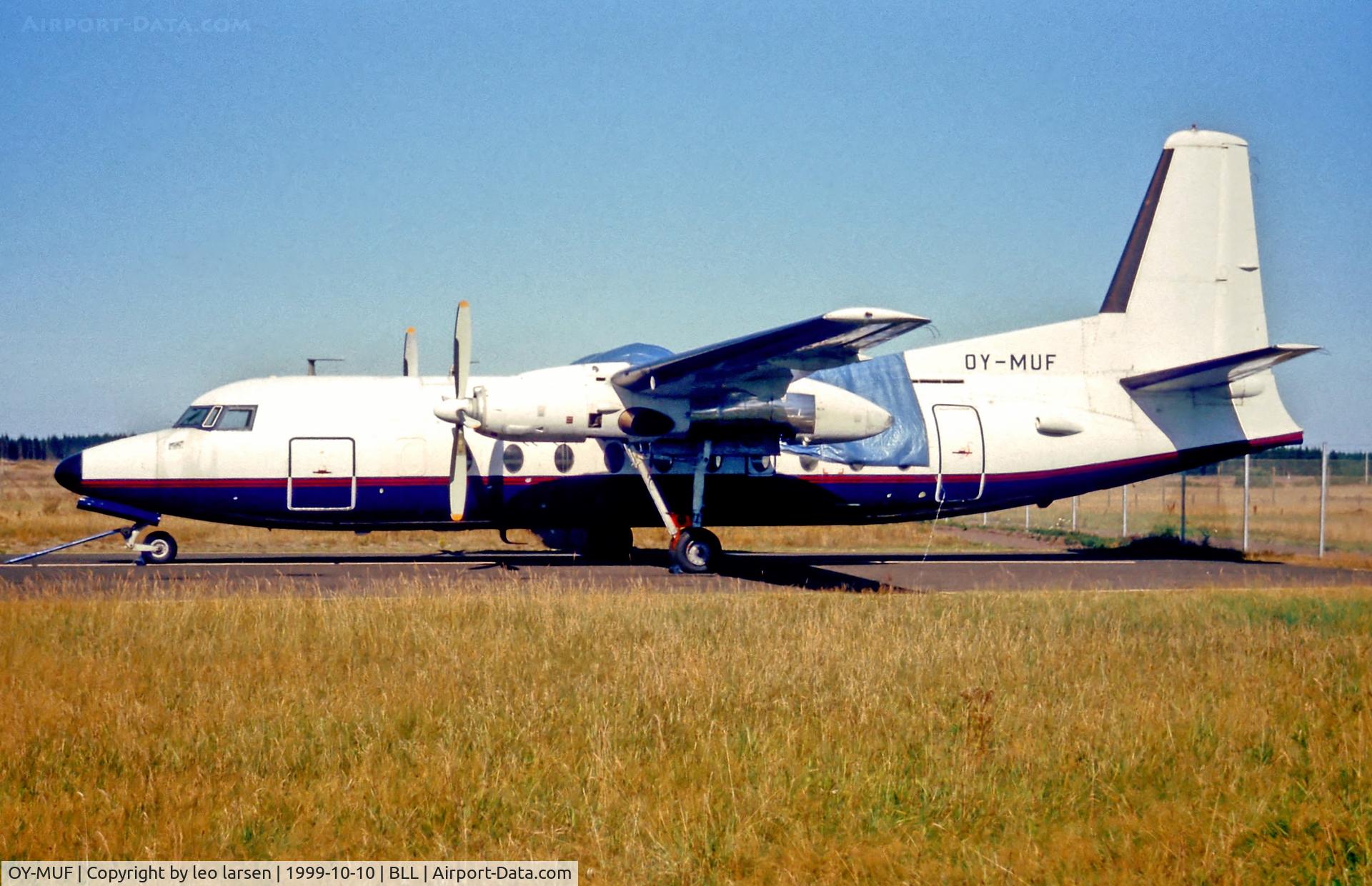 OY-MUF, 1959 Fairchild F-27 C/N 40, Billund Denmark 10.9.99