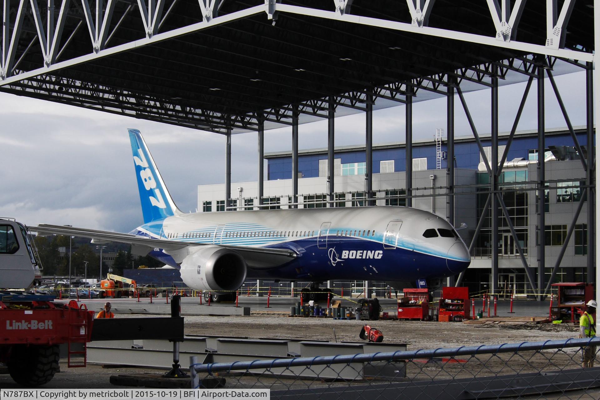 N787BX, 2010 Boeing 787-8 Dreamliner C/N 40692, Museum of Flight Air Park under construction