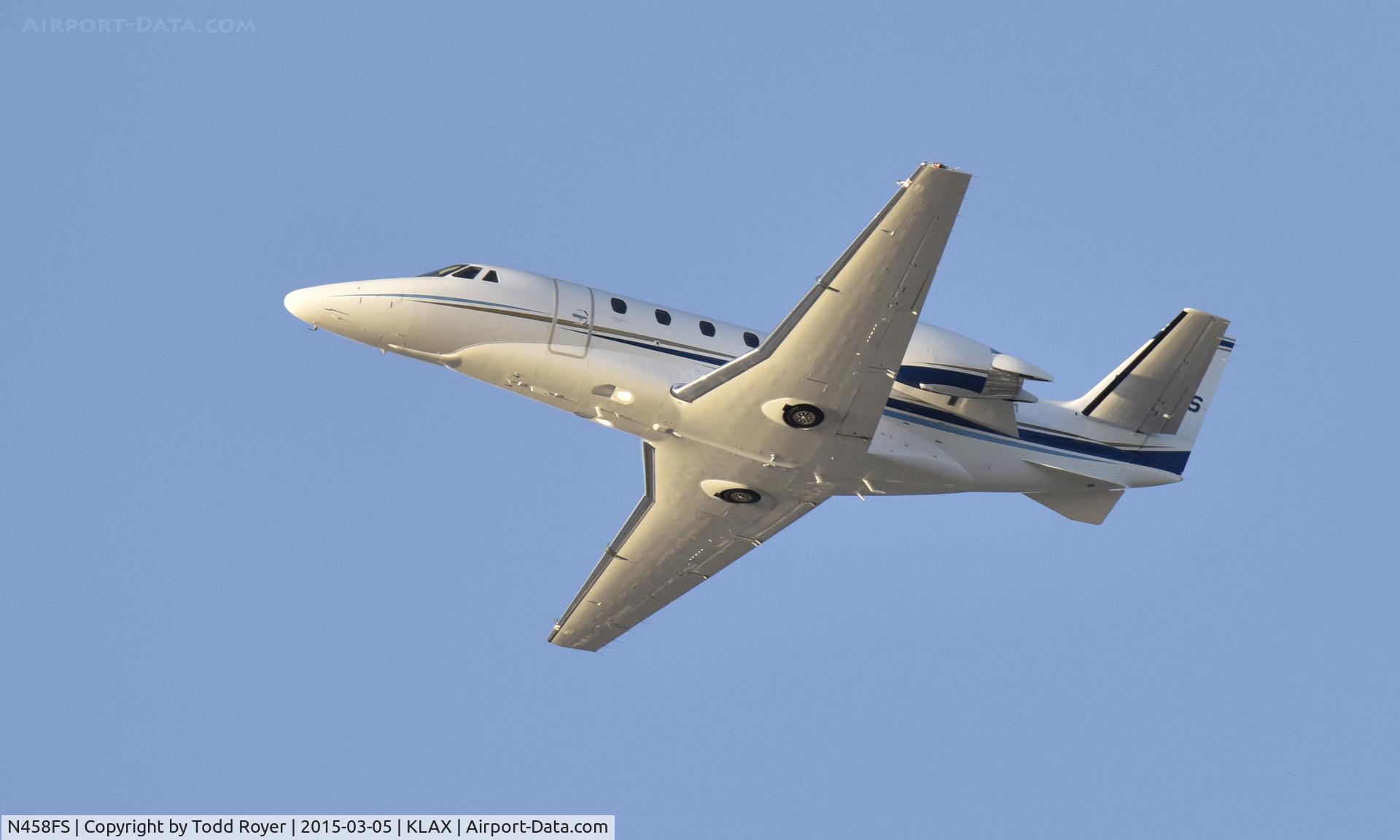 N458FS, 2008 Cessna 560XL C/N 560-6011, Departing LAX