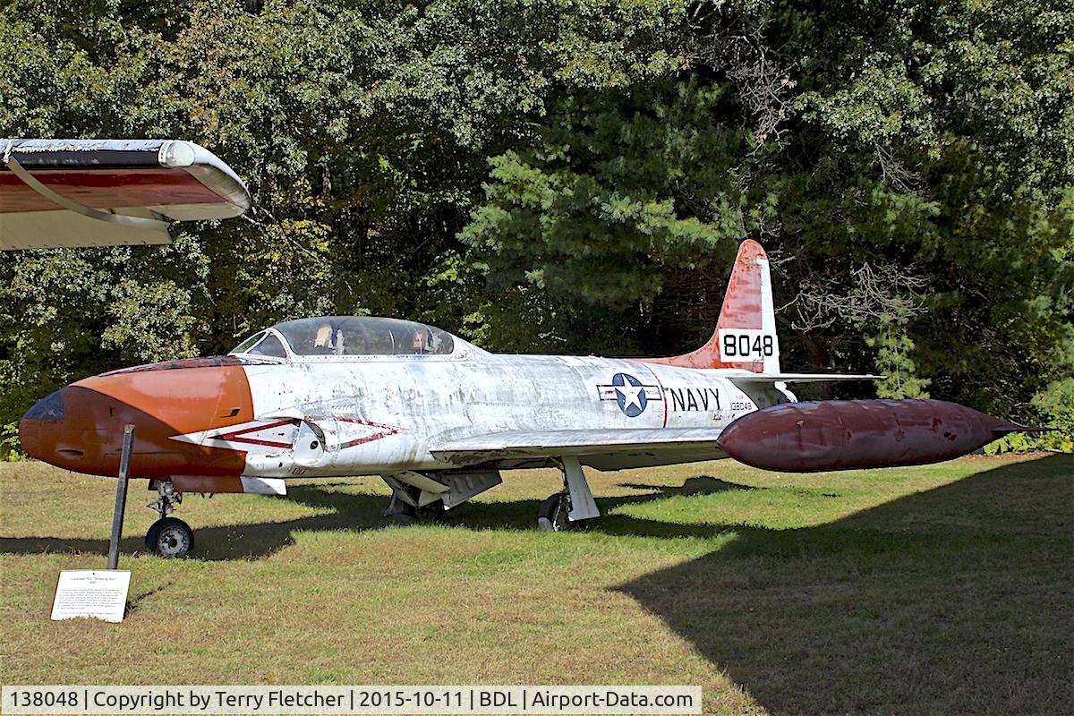 138048, 1953 Lockheed T-33B Shooting Star C/N 580-8985, At the New England Air Museum at Bradley International Airport