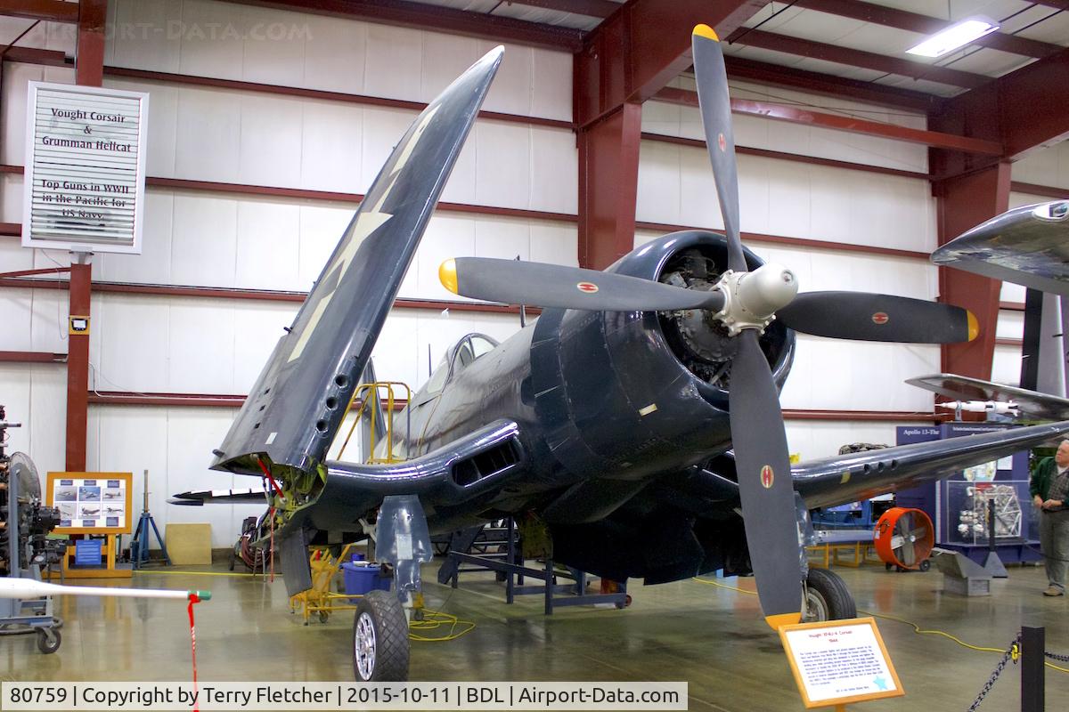 80759, Vought XF4U-4 Corsair C/N Not found 80759, At the New England Air Museum at Bradley International Airport