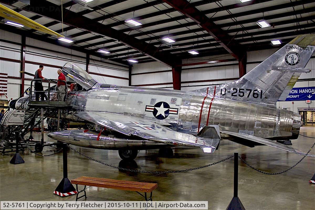 52-5761, 1952 North American F-100A Super Sabre C/N 192-6, At the New England Air Museum at Bradley International Airport