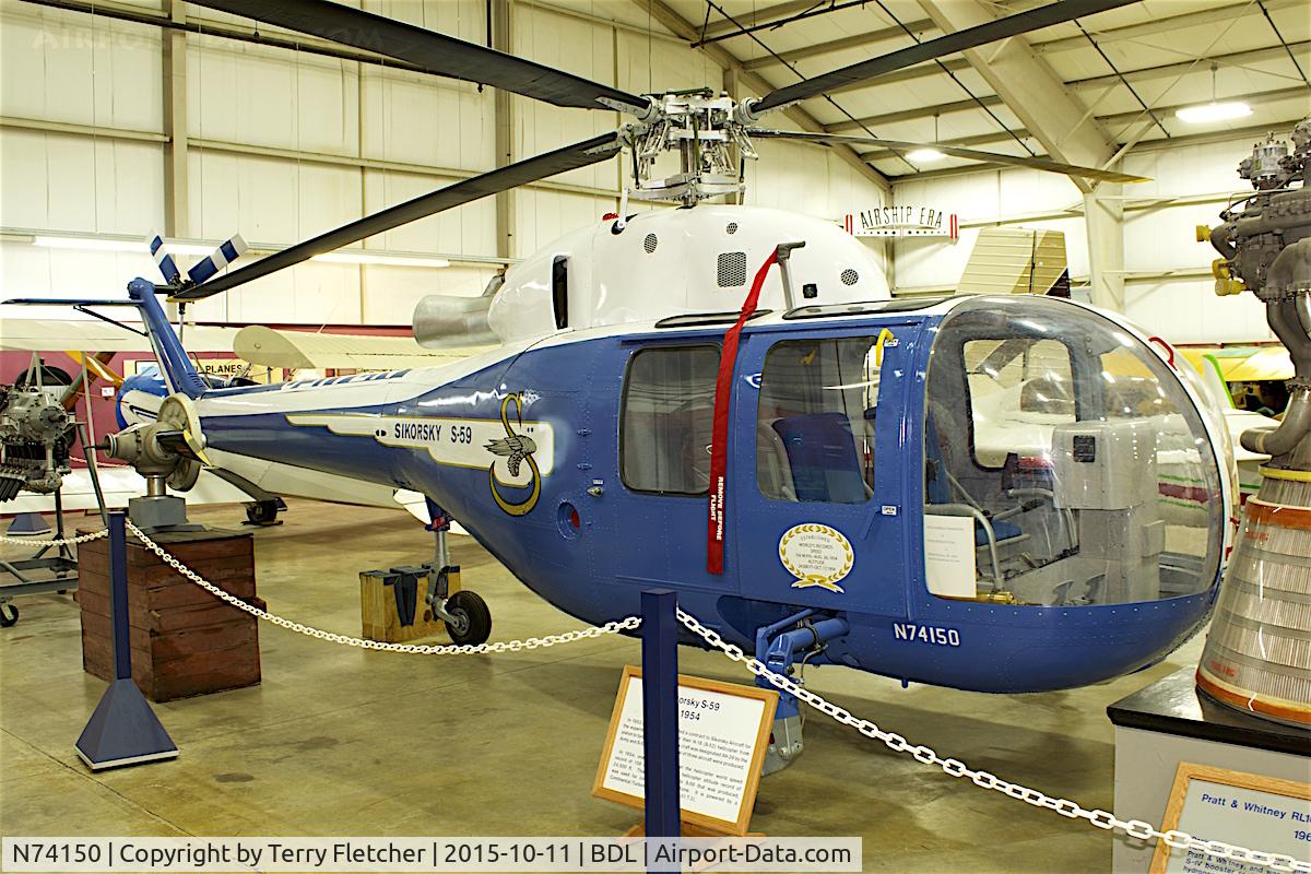 N74150, 1954 Sikorsky S-59 C/N 0000, At the New England Air Museum at Bradley International Airport