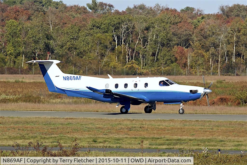 N869AF, 2008 Pilatus PC-12/47 C/N 869, At Norwood Memorial Airport , Boston , MA
