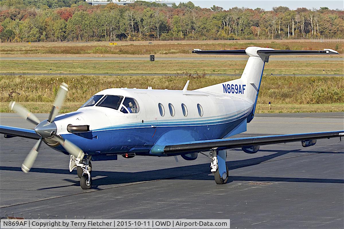 N869AF, 2008 Pilatus PC-12/47 C/N 869, At Norwood Memorial Airport , Boston , MA