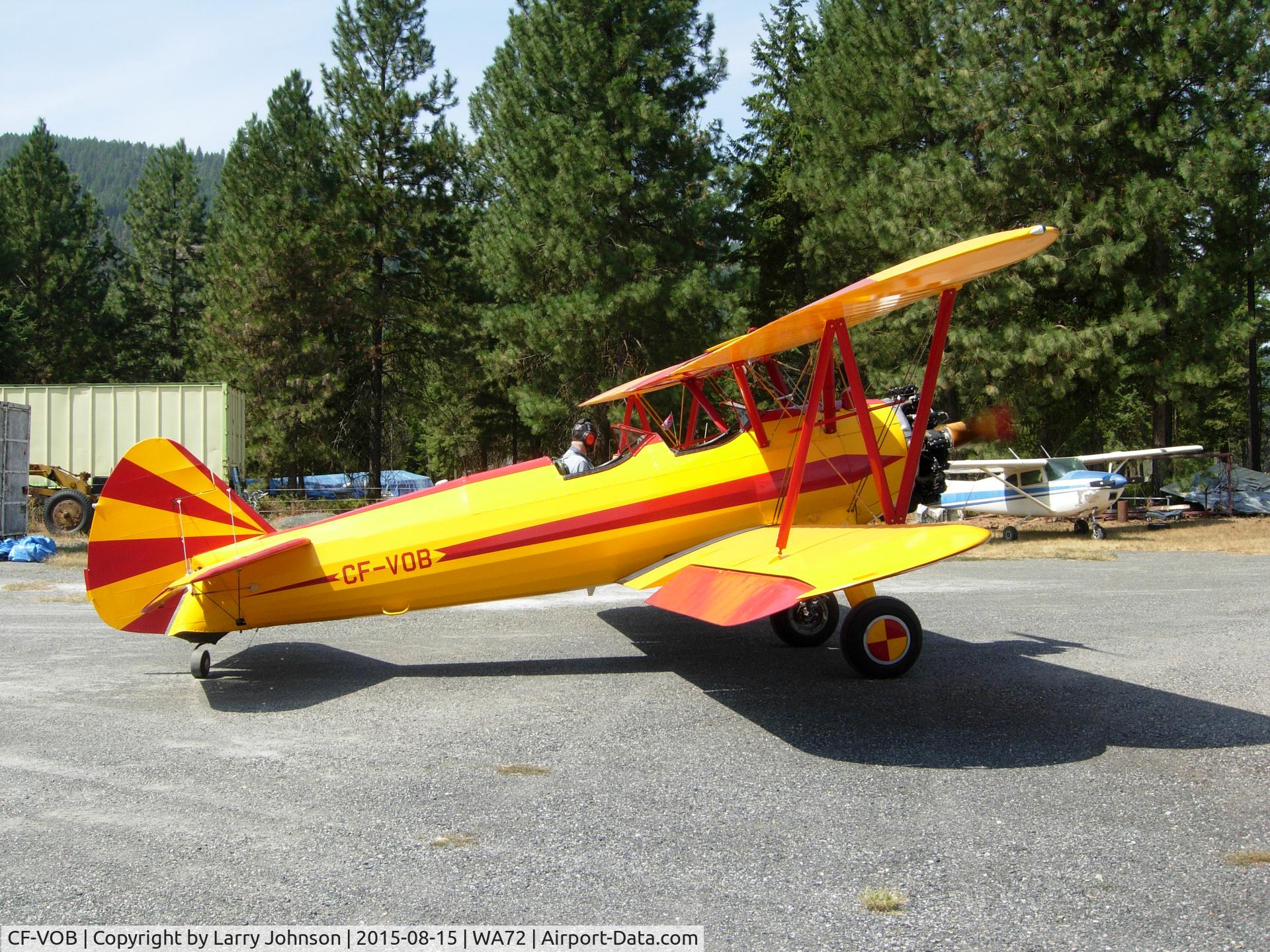 CF-VOB, 1941 Boeing A75N1 C/N 75-2779, I shot this at WA72 on August 11, 2015.  