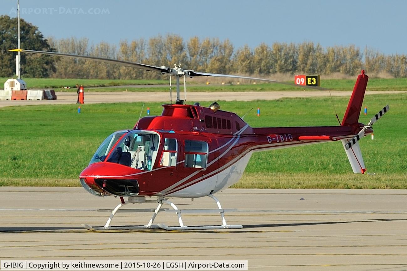 G-IBIG, 1977 Bell 206B JetRanger III C/N 2202, Surprise visitor.