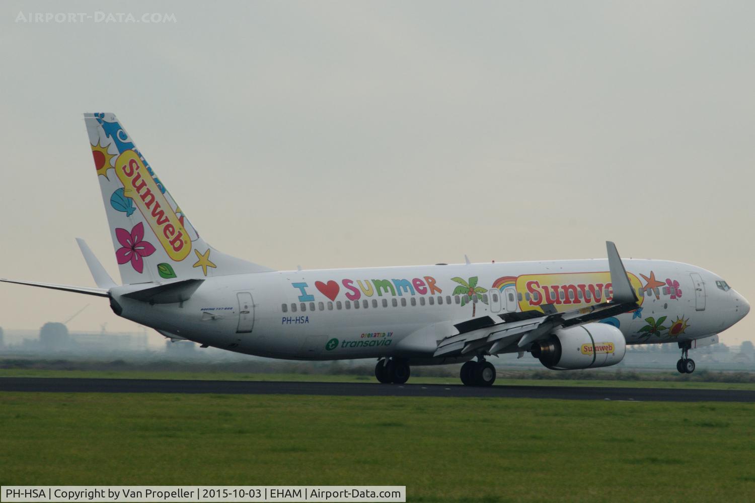 PH-HSA, 2009 Boeing 737-8K2 C/N 34171, Transavia Boeing 737-800 painted in a special 