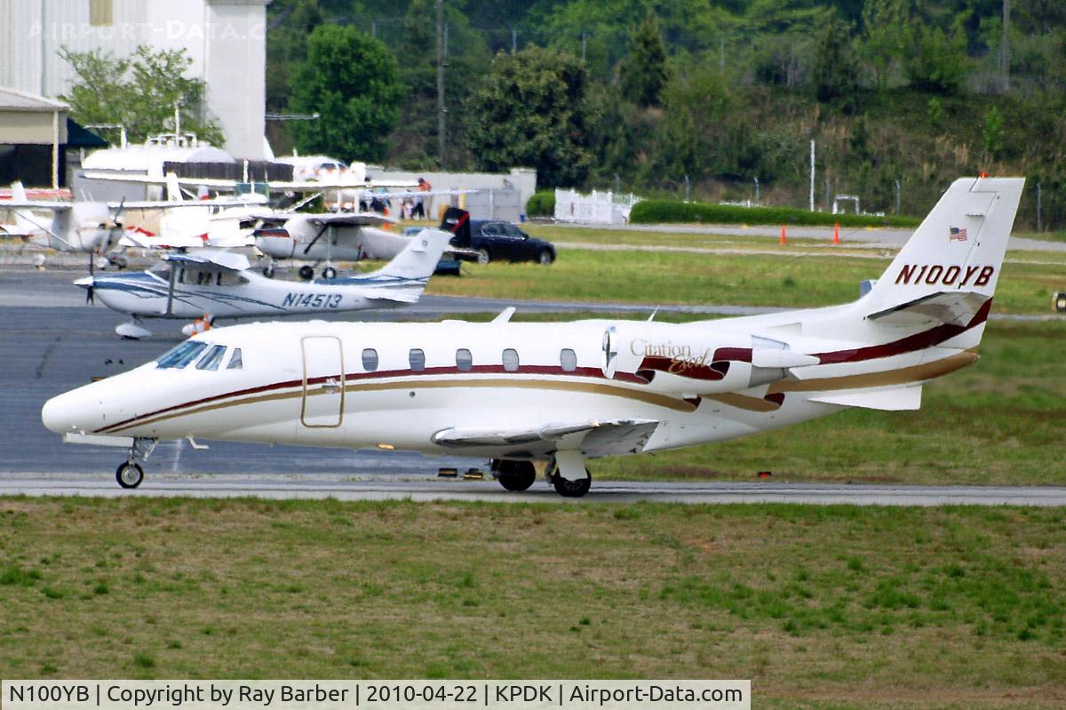 N100YB, Cessna 560XL Citation Excel C/N 560-5136, Cessna Citation Excel [560-5136] Atlanta-Dekalb Peachtree~N 22/04/2010.