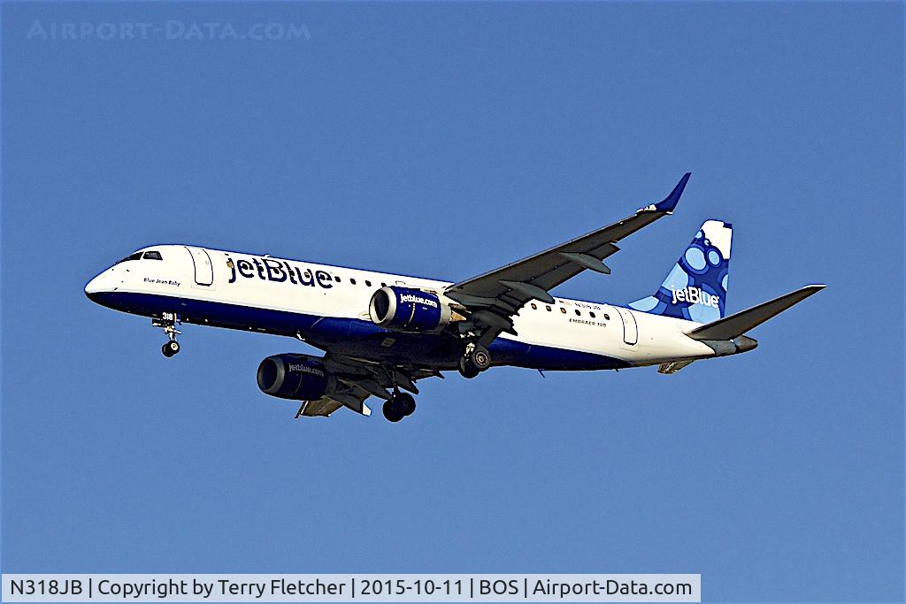 N318JB, 2010 Embraer ERJ-190-100 IGW 190AR C/N 19000364, 2010 Embraer ERJ-190 of Jet Blue Airways