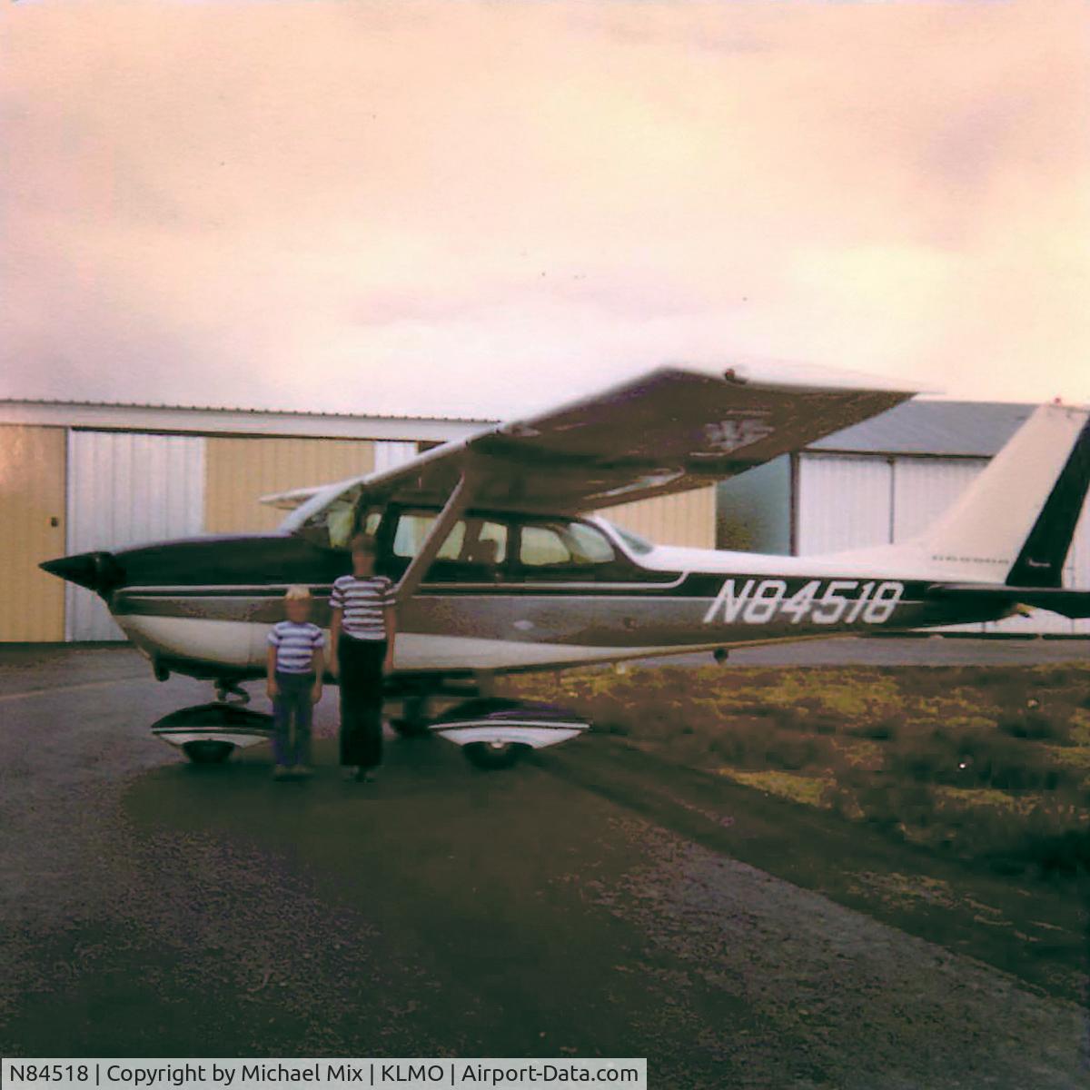 N84518, 1969 Cessna 172K Skyhawk C/N 17258509, Mid-'70s picture of N84518 taken at Longmont Municipal Airport in Colorado. Now known as Vance Brand Municipal (KLMO)