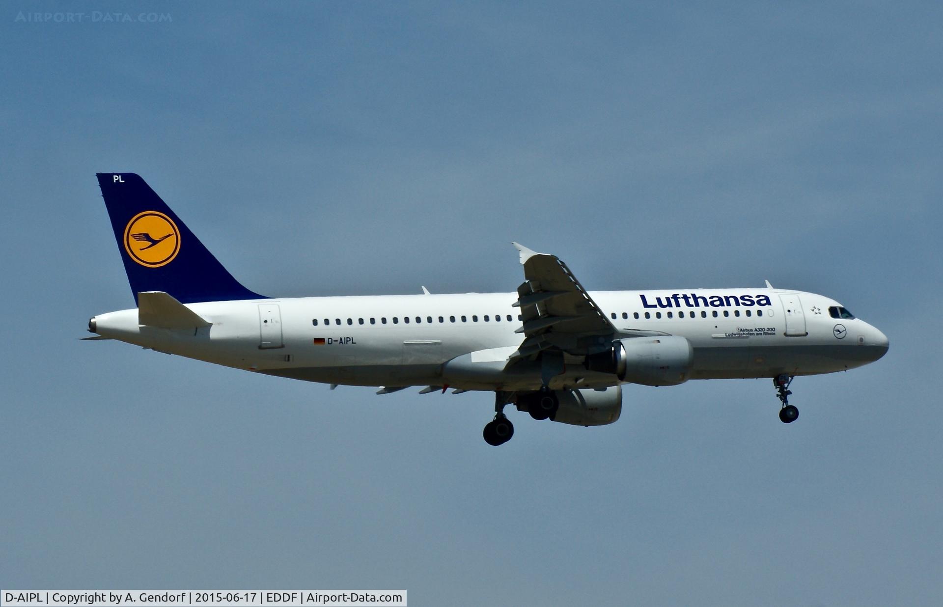D-AIPL, 1989 Airbus A320-211 C/N 094, Lufthansa, is here landing at Frankfurt Rhein/Main(EDDF)