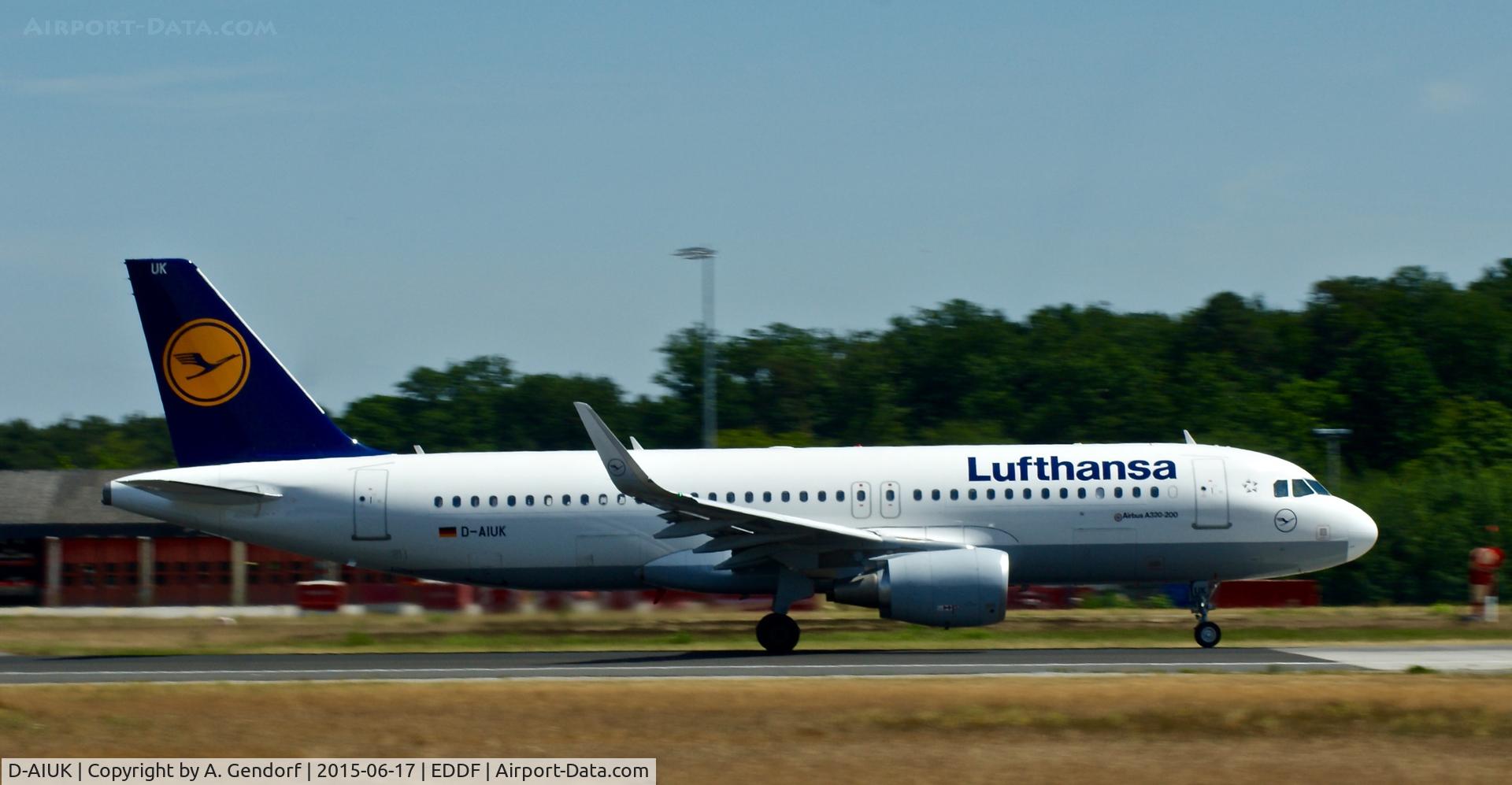 D-AIUK, 2015 Airbus A320-214 C/N 6423, Lufthansa, is here at Frankfurt Rhein/Main(EDDF)