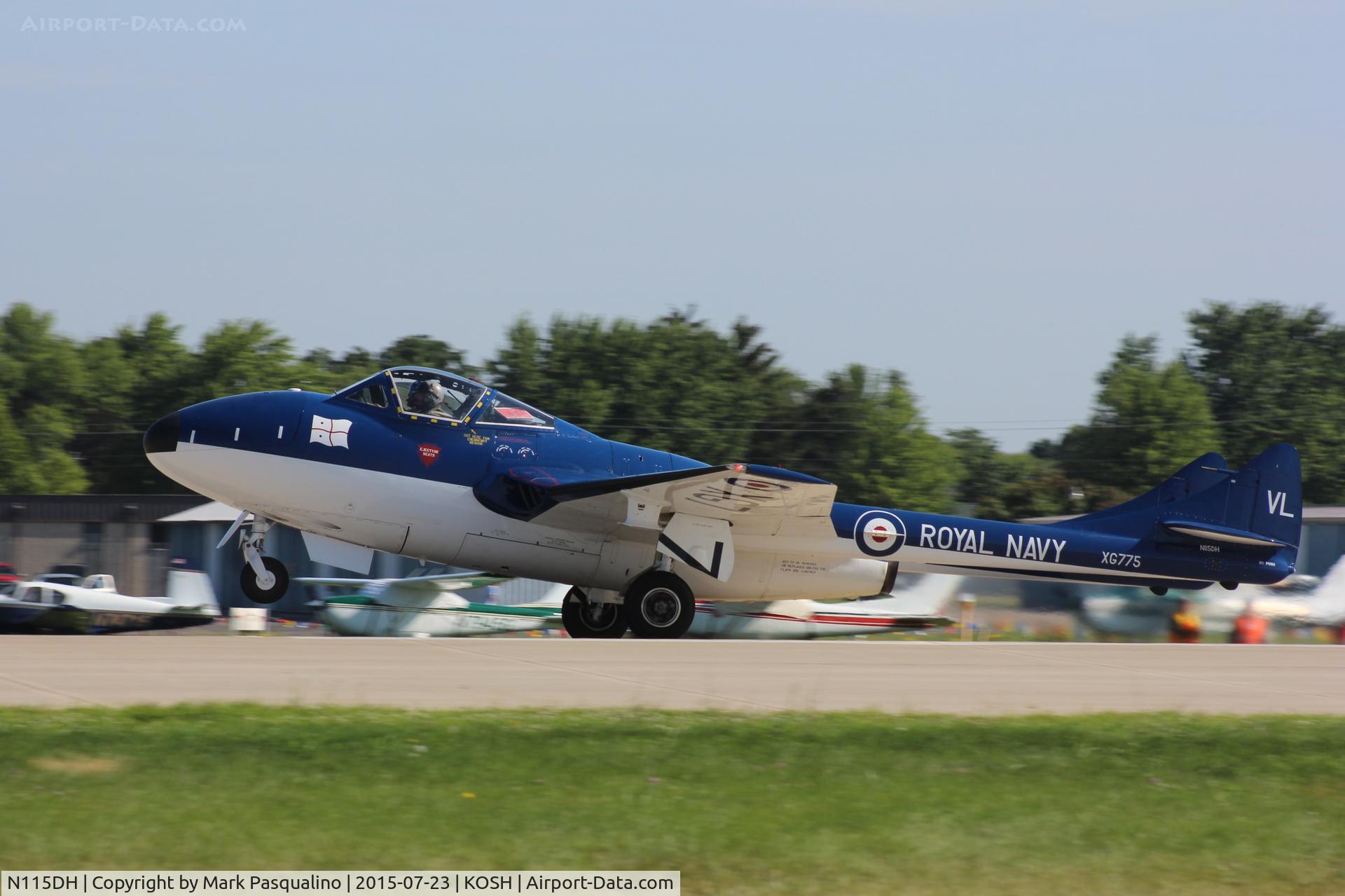 N115DH, 1956 De Havilland (F+W Emmen) Vampire T.55 (DH-115) C/N 866, DH-115