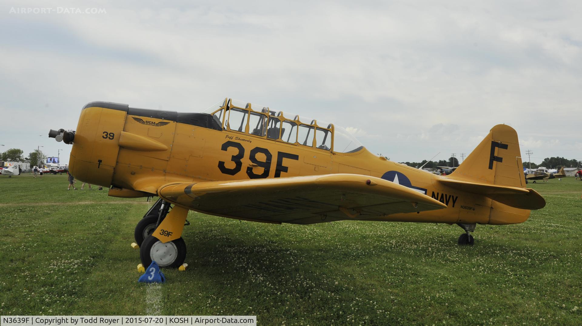 N3639F, North American SNJ-6 Texan C/N 121-43111, Airventure 2015