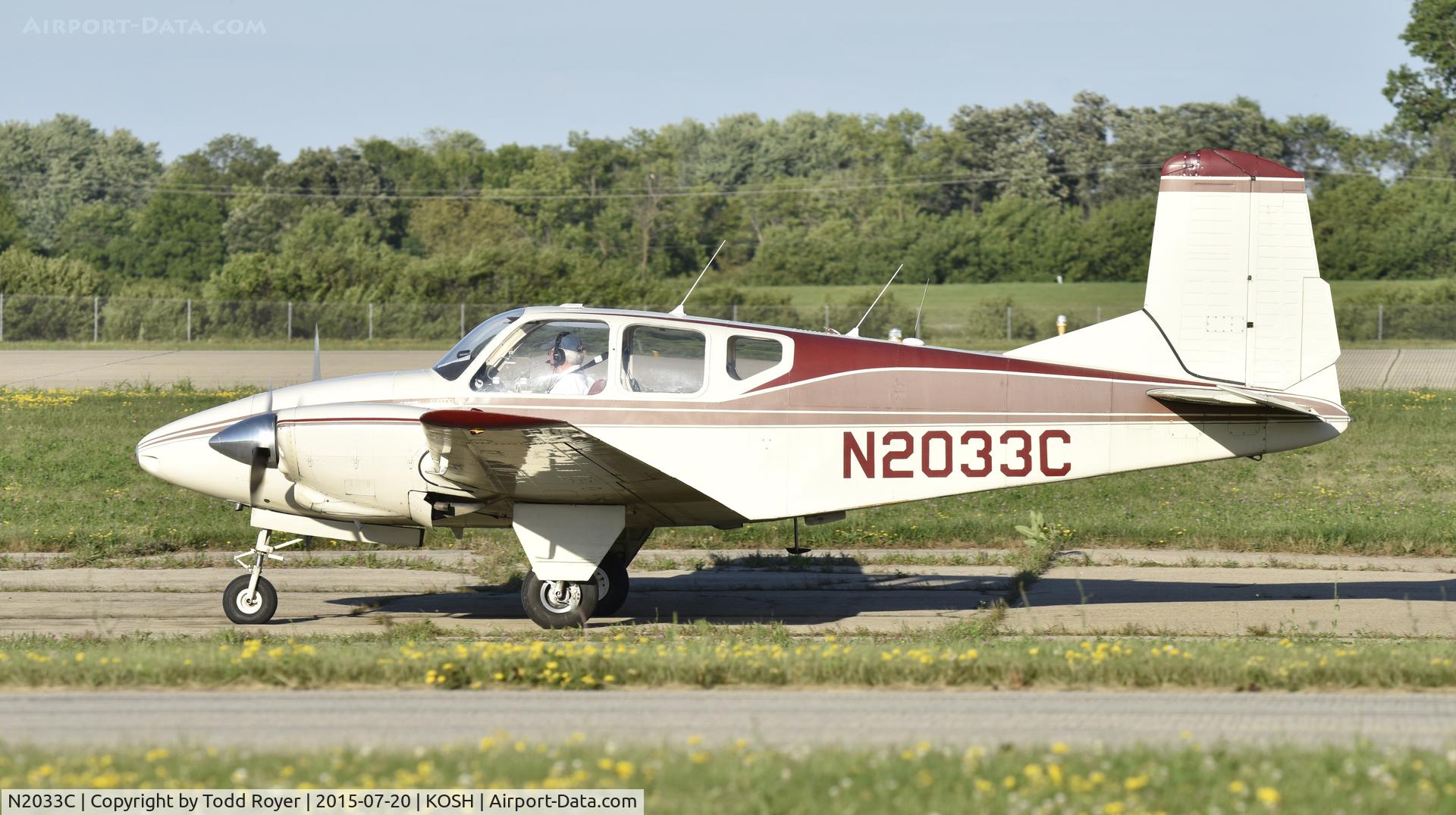 N2033C, 1959 Beech 95 Travel Air C/N TD-203, Airventure 2015