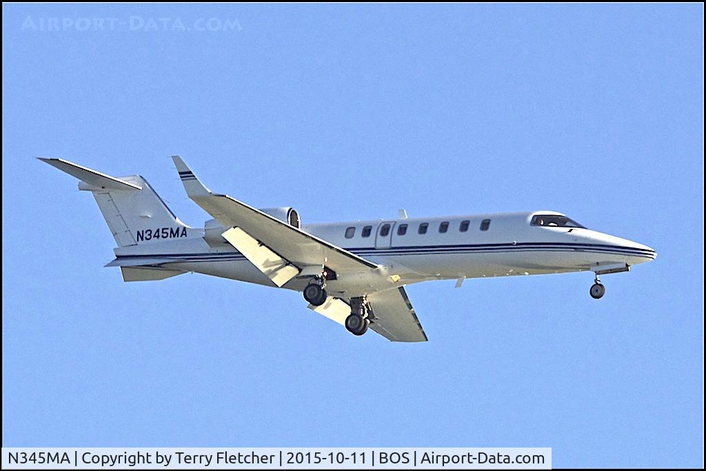 N345MA, 1999 Learjet Inc 45 C/N 054, 1999 Learjet Inc 45, c/n: 054 on approach to Boston Logan