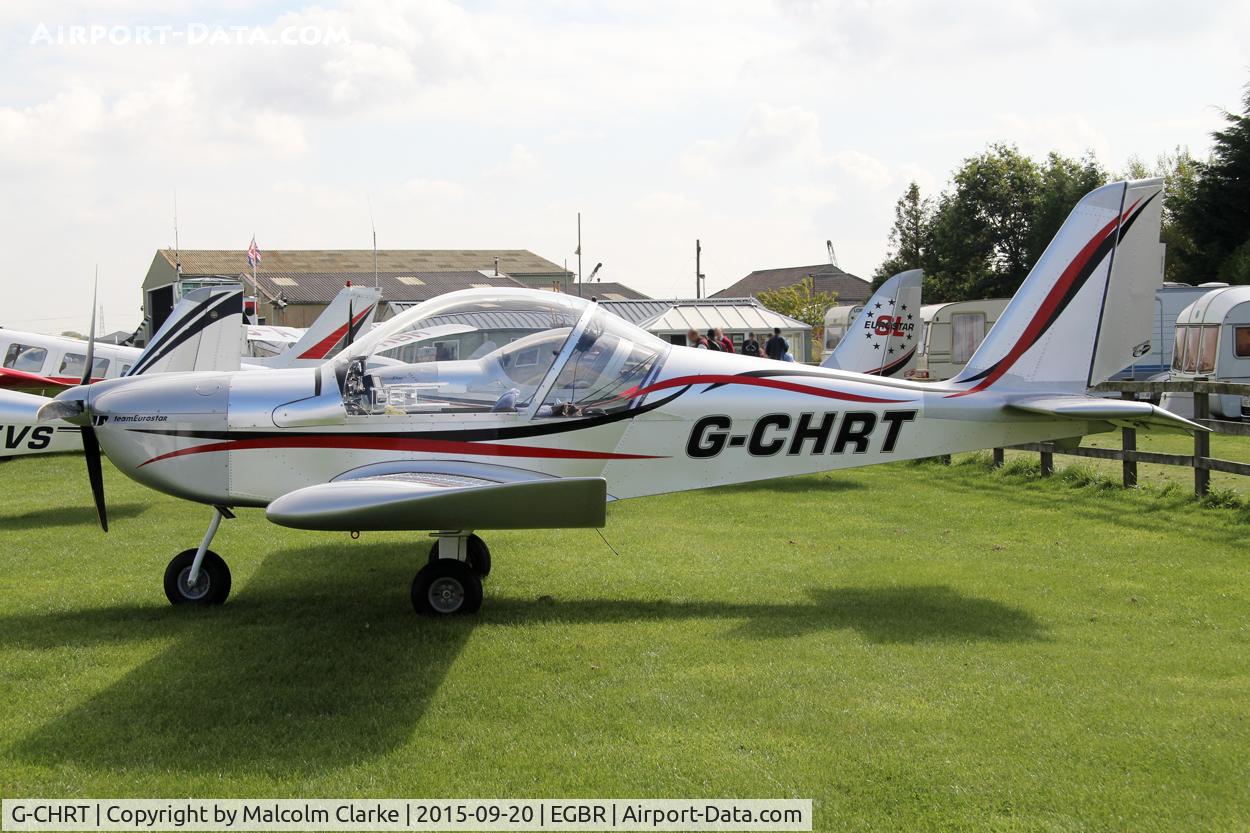 G-CHRT, 2013 Cosmik EV-97 TeamEurostar UK C/N 4103, Cosmik EV-97 Teameurostar UK at The Real Aeroplane Club's Helicopter Fly-In, Breighton Airfield, September 20th 2015.