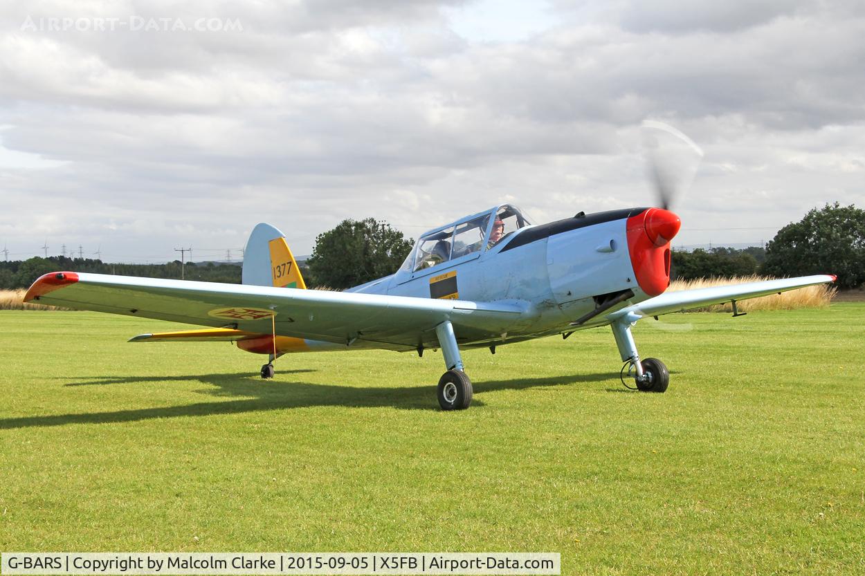 G-BARS, 1952 De Havilland DHC-1 Chipmunk T.10 C/N C1/0557, De Havilland DHC-1 Chipmunk 22, Fishburn Airfield, September 5th 2015.