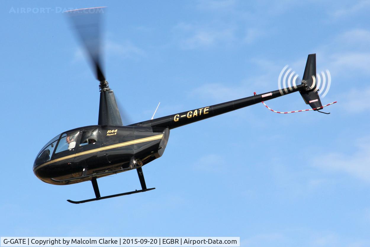 G-GATE, 2004 Robinson R44 Raven II C/N 10448, Robinson R44 II at The Real Aeroplane Club's Helicopter Fly-In, Breighton Airfield, September 20th 2015.