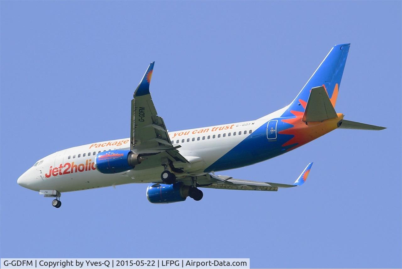 G-GDFM, 1998 Boeing 737-36N C/N 28586, Boeing 737-36N, Short approach rwy 27R, Roissy Charles De Gaulle Airport (LFPG-CDG)