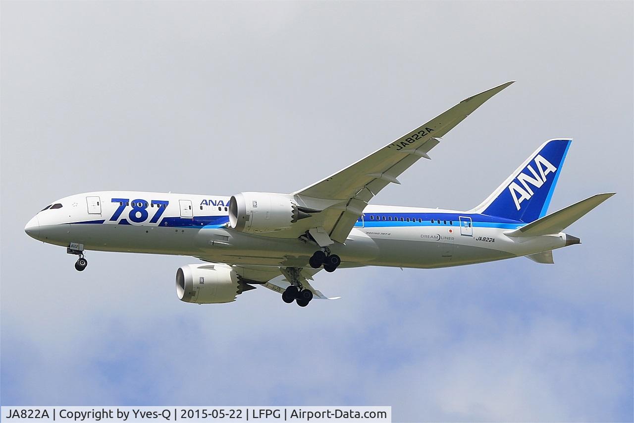 JA822A, 2013 Boeing 787-8 Dreamliner C/N 34512, Boeing 787-8 Dreamliner, Short approach rwy 27R, Roissy Charles De Gaulle Airport (LFPG-CDG)