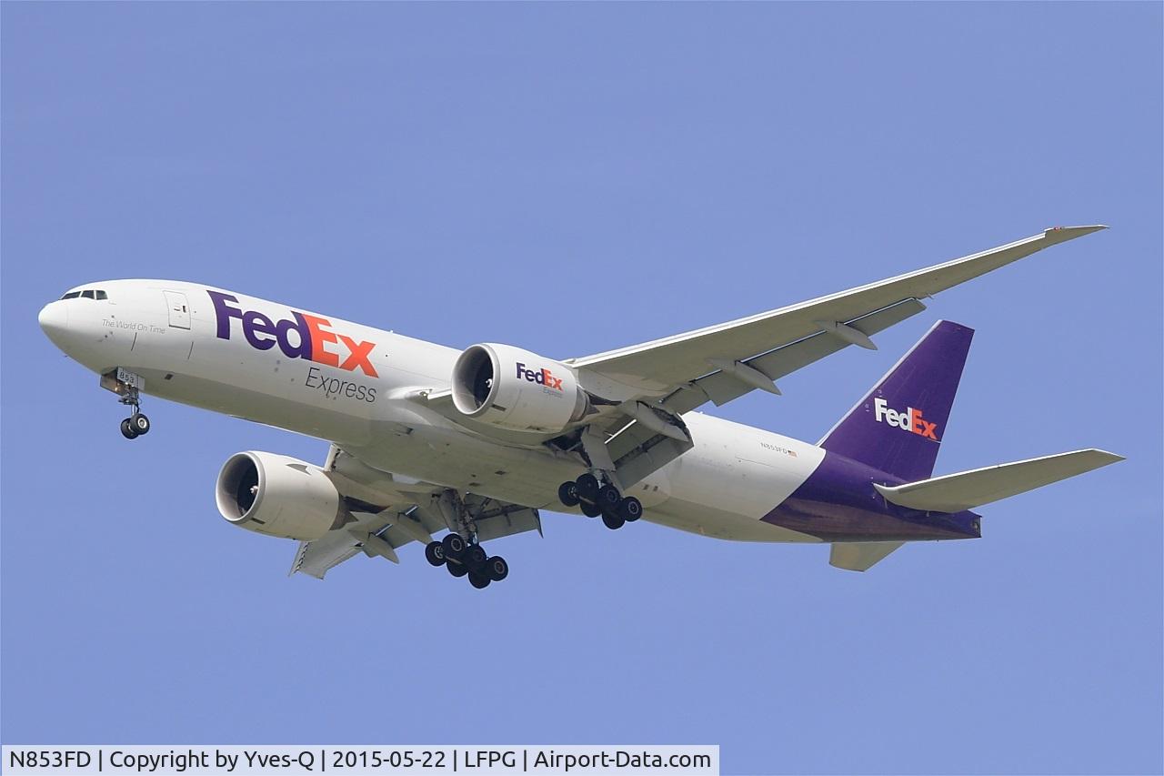 N853FD, 2009 Boeing 777-FS2 C/N 37724, Boeing 777-FS2, Short approach rwy 27R, Roissy Charles De Gaulle Airport (LFPG-CDG)