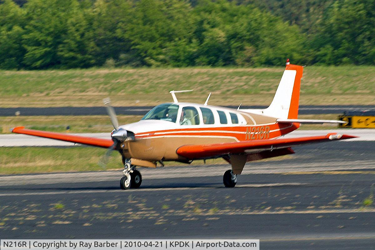 N216R, 1978 Beech A36 Bonanza 36 C/N E1341, Beech A36 Bonanza 36 [E1341] Atlanta-Dekalb Peachtree~N 21/04/2010