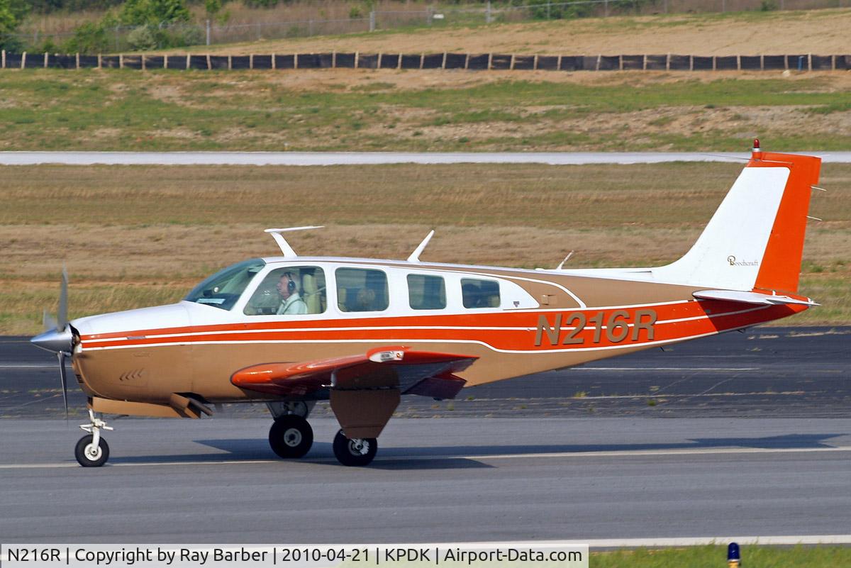 N216R, 1978 Beech A36 Bonanza 36 C/N E1341, Beech A36 Bonanza 36 [E1341] Atlanta-Dekalb Peachtree~N 21/04/2010