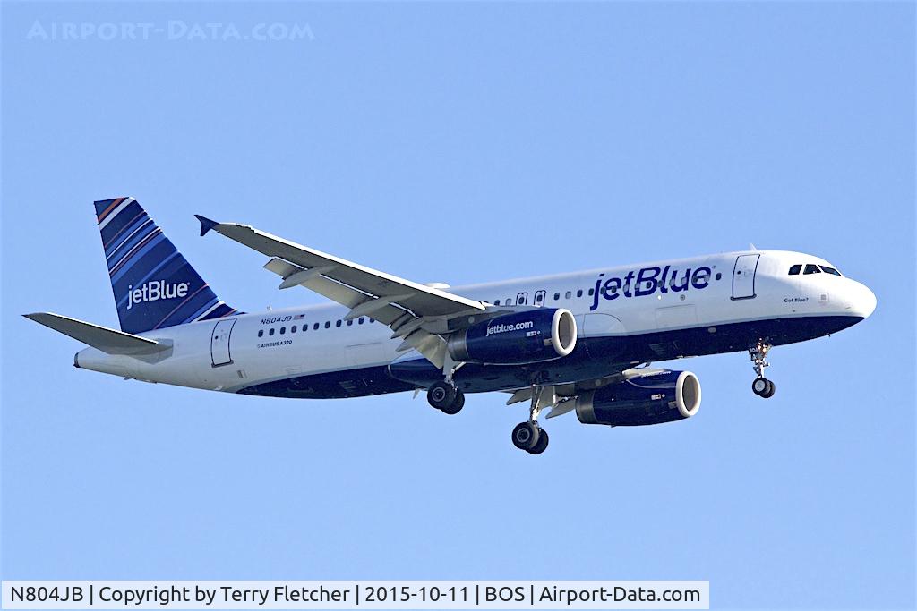 N804JB, 2012 Airbus A320-232 C/N 5142, N804JB (Got Blue?), 2012 Airbus A320-232, c/n: 5142 at Boston