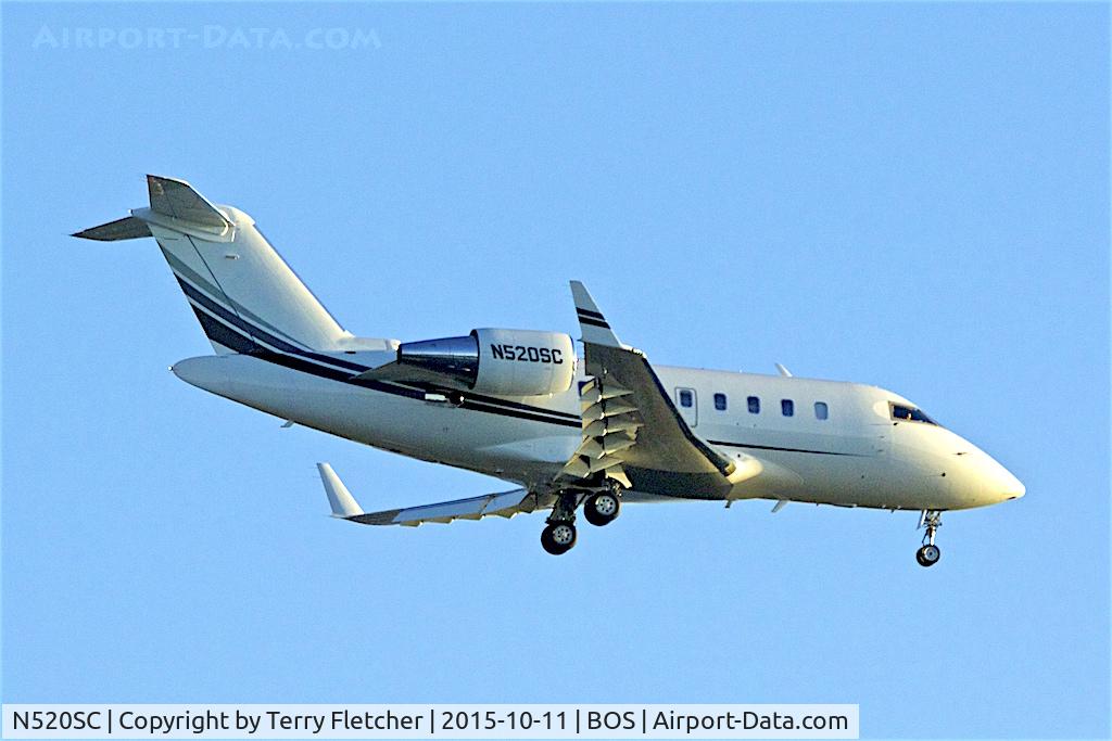 N520SC, 2008 Bombardier Challenger 605 (CL-600-2B16) C/N 5779, Bombardier CL-600-2B16, c/n: 5779 on approach to Boston