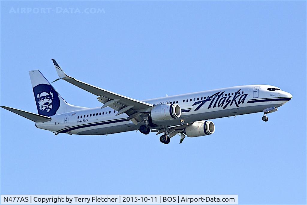N477AS, 2015 Boeing 737-990/ER C/N 40716, Alaskan's 2015 Boeing 737-990ER, c/n: 40716 at Boston