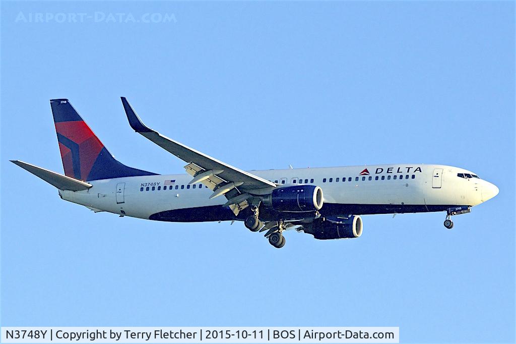 N3748Y, 2001 Boeing 737-832 C/N 30489, 2001 Boeing 737-832, c/n: 30489 at Boston