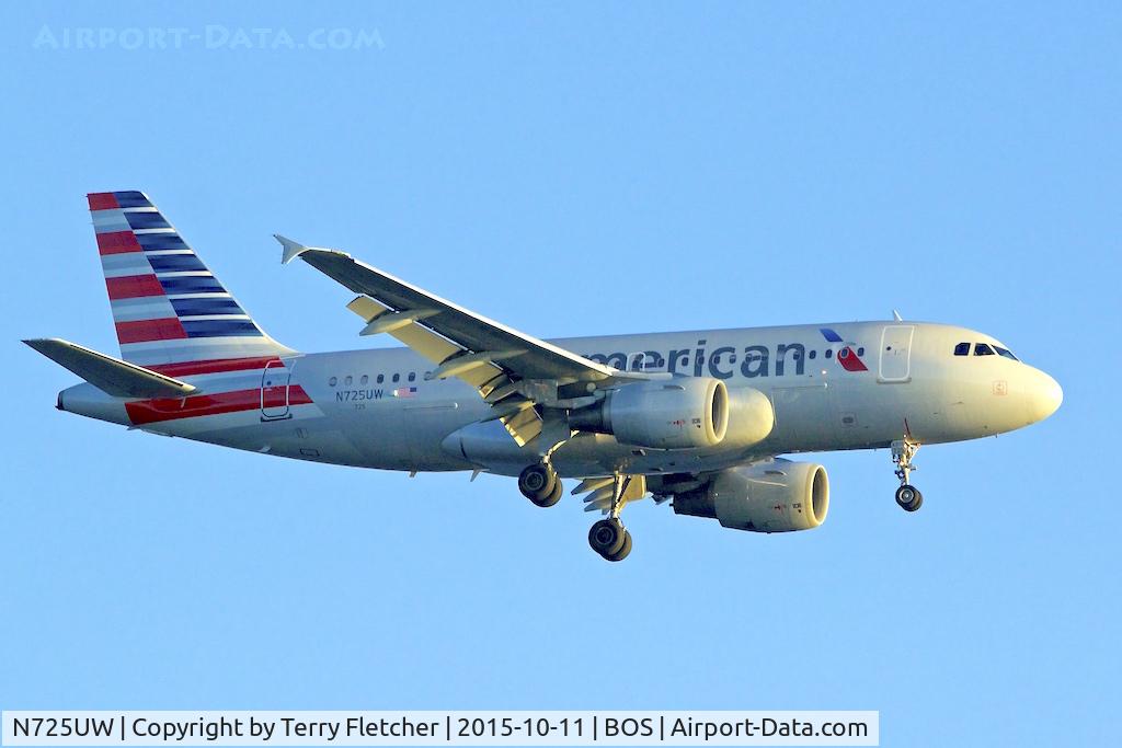 N725UW, 1999 Airbus A319-112 C/N 1135, 1999 Airbus A319-112, c/n: 1135 at Boston