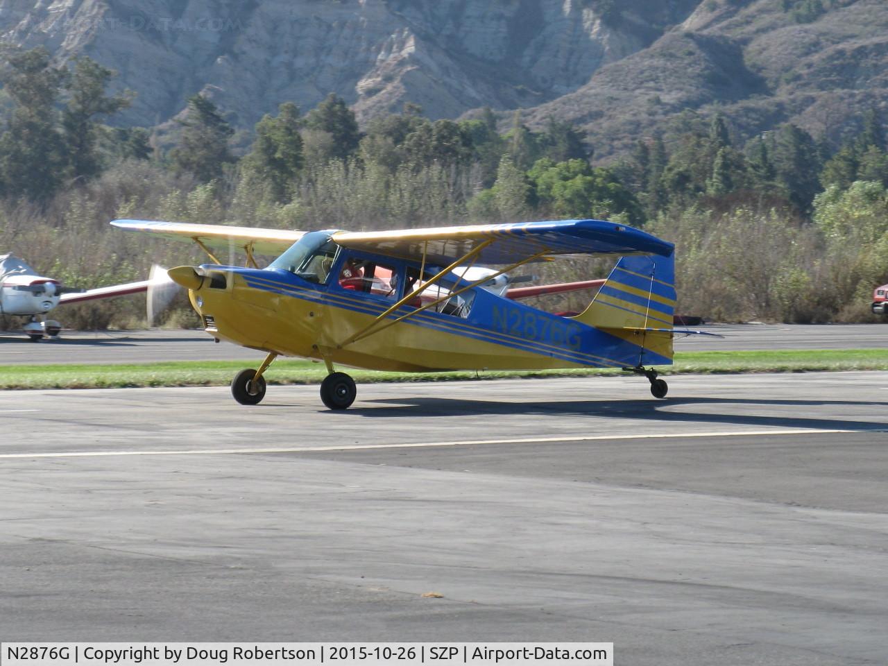 N2876G, 1967 Champion 7ECA Citabria C/N 522-68, 1967 Champion 7ECA CITABRIA, Lycoming O-235 115 Hp, takeoff roll Rwy 04
